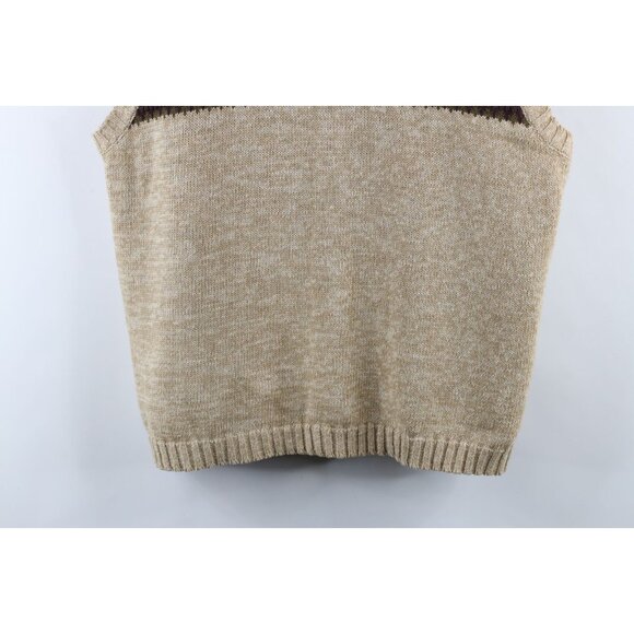 Vintage 90s American Eagle Outfitters Mens Large Fair Isle Knit Sweater Vest - Picture 3 of 8